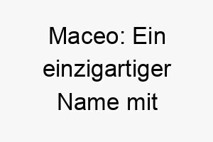 maceo ein einzigartiger name mit lateinamerikanischen wurzeln bedeutet geschenk gottes perfekt fuer einen besonderen geliebten hund 22416