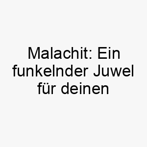 malachit ein funkelnder juwel fuer deinen gruenaugigen wirbelwind 22817