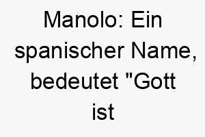 manolo ein spanischer name bedeutet gott ist mit uns passend fuer einen hund der als segen betrachtet wird 22438