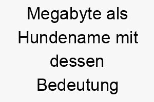 megabyte als hundename mit dessen bedeutung 16755