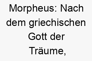 morpheus nach dem griechischen gott der traeume ideal fuer einen ruhigen traeumerischen hund 22409