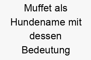 muffet als hundename mit dessen bedeutung 16509