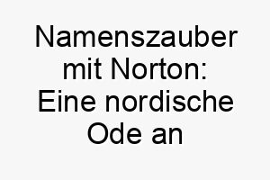 namenszauber mit norton eine nordische ode an kraftvolle hunde 23253