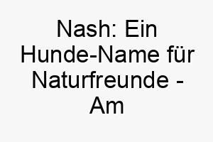 nash ein hunde name fuer naturfreunde am eschenbaum geboren 23190