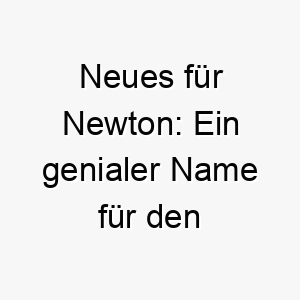 neues fuer newton ein genialer name fuer den cleversten vierbeiner 23245