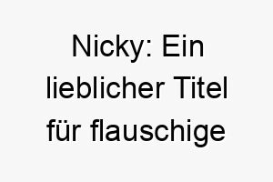 nicky ein lieblicher titel fuer flauschige vierbeiner ohne tiefere bedeutung 23128