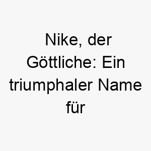 nike der goettliche ein triumphaler name fuer einen gewinnenden siegreichen hund 23160