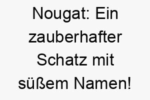 nougat ein zauberhafter schatz mit suessem namen 23149