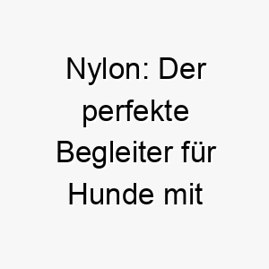 nylon der perfekte begleiter fuer hunde mit power und stil 23289