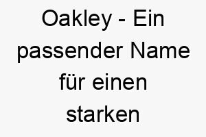 oakley ein passender name fuer einen starken und robusten hund 23778