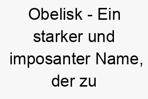 obelisk ein starker und imposanter name der zu einem grossen und kraeftigen hund passt 23853