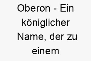 oberon ein koeniglicher name der zu einem edlen und majestaetischen hund passen koennte 23902