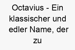 octavius ein klassischer und edler name der zu einem wuerdevollen hund passt 23878