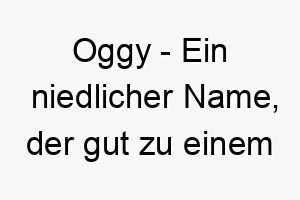 oggy ein niedlicher name der gut zu einem kleinen und liebenswerten hund passen wuerde 23799