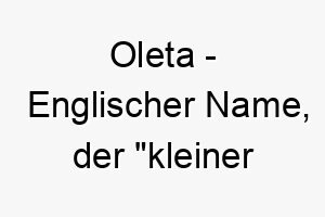 oleta englischer name der kleiner gefluegelter bedeutet 7291