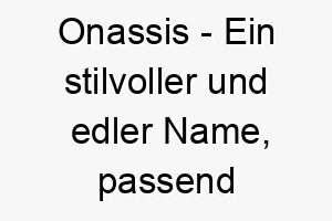 onassis ein stilvoller und edler name passend fuer einen raffinierten oder gutaussehenden hund 23931