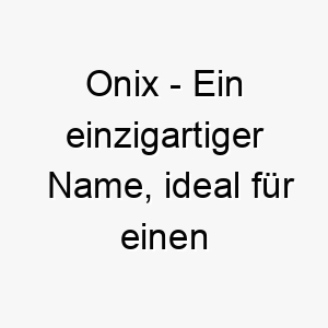 onix ein einzigartiger name ideal fuer einen dunklen oder robusten hund 23907