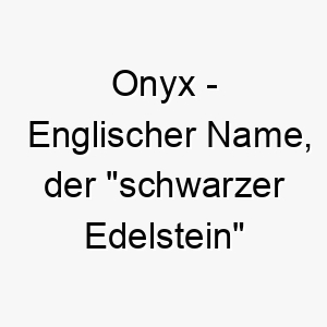 onyx englischer name der schwarzer edelstein bedeutet 7281 1