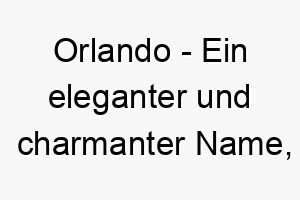 orlando ein eleganter und charmanter name perfekt fuer einen eleganten oder liebevollen hund 23885