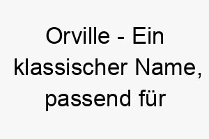 orville ein klassischer name passend fuer einen wuerdigen oder noblen hund 23944