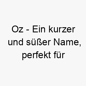 oz ein kurzer und suesser name perfekt fuer einen kleinen oder zauberhaften hund 23846