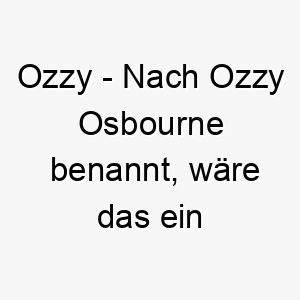 ozzy nach ozzy osbourne benannt waere das ein guter name fuer einen hund mit einer rockigen persoenlichkeit 23780