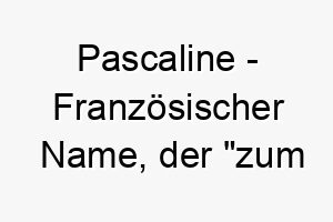 pascaline franzoesischer name der zum osterfest gehoerend bedeutet 7832