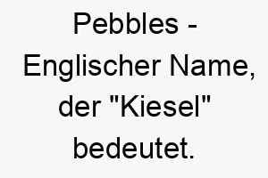 pebbles englischer name der kiesel bedeutet 7740