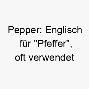 pepper englisch fuer pfeffer oft verwendet fuer hunde mit schwarzem oder grauem fell 24304