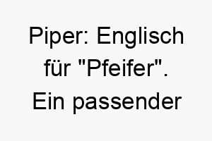 piper englisch fuer pfeifer ein passender name fuer einen hund der gerne toene von sich gibt 24734