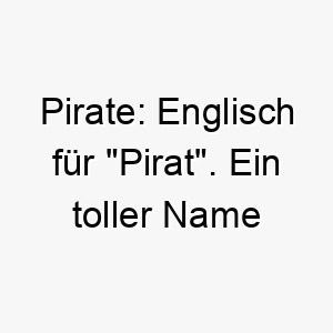 pirate englisch fuer pirat ein toller name fuer einen abenteuerlustigen hund 24710