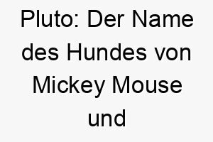 pluto der name des hundes von mickey mouse und auch der name des roemischen gottes des todes und der unterwelt 24308