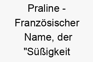 praline franzoesischer name der suessigkeit aus nuessen und zucker bedeutet 7736