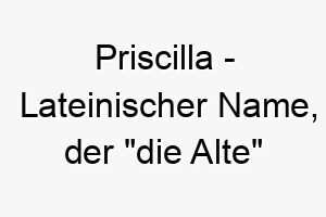 priscilla lateinischer name der die alte bedeutet 7710 1