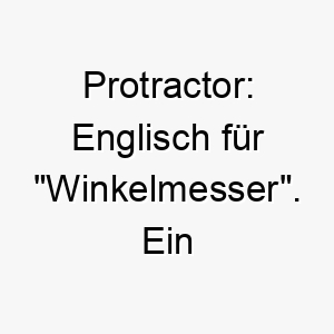 protractor englisch fuer winkelmesser ein wissenschaftlicher name fuer einen klugen hund 24794