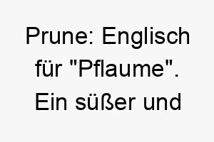 prune englisch fuer pflaume ein suesser und etwas altmodischer name fuer einen hund 25084