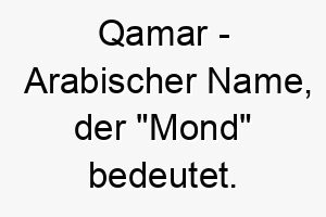 qamar arabischer name der mond bedeutet 8166