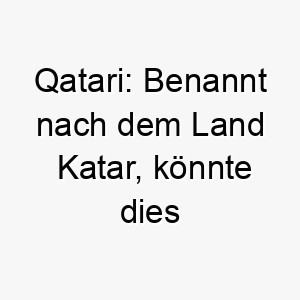 qatari benannt nach dem land katar koennte dies eine exotische und einzigartige wahl fuer einen hund sein 25198