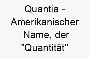 quantia amerikanischer name der quantitaet bedeutet 8179