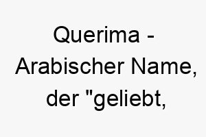 querima arabischer name der geliebt bewundert bedeutet 8192