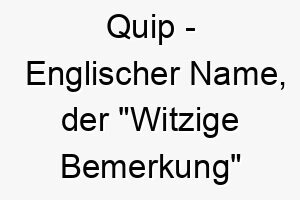 quip englischer name der witzige bemerkung bedeutet 8230