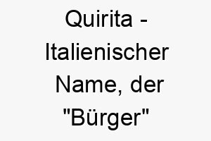 quirita italienischer name der buerger bedeutet 8139