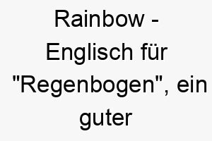 rainbow englisch fuer regenbogen ein guter name fuer einen hund mit einer bunten persoenlichkeit oder einem bunten fell 25420