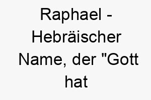 raphael hebraeischer name der gott hat geheilt bedeutet ein schoener name fuer einen therapeutischen oder heilenden hund 25745