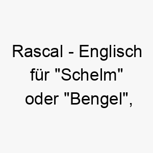 rascal englisch fuer schelm oder bengel perfekt fuer einen spielerischen frechen hund 25468