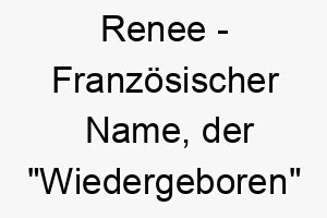 renee franzoesischer name der wiedergeboren bedeutet 8486