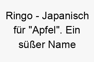 ringo japanisch fuer apfel ein suesser name fuer einen kleinen oder liebenswerten hund 25742