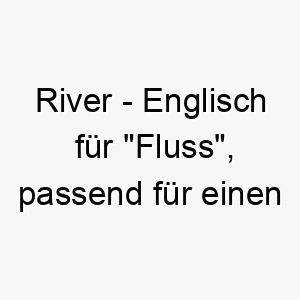 river englisch fuer fluss passend fuer einen hund der wasser liebt oder dessen fell die farben des flusses widerspiegelt 25429