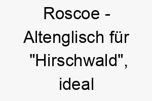 roscoe altenglisch fuer hirschwald ideal fuer einen hund der die natur liebt 25433