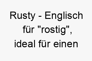 rusty englisch fuer rostig ideal fuer einen hund mit rotem oder braunem fell 25497